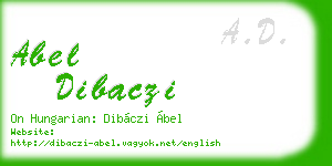 abel dibaczi business card