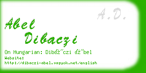 abel dibaczi business card